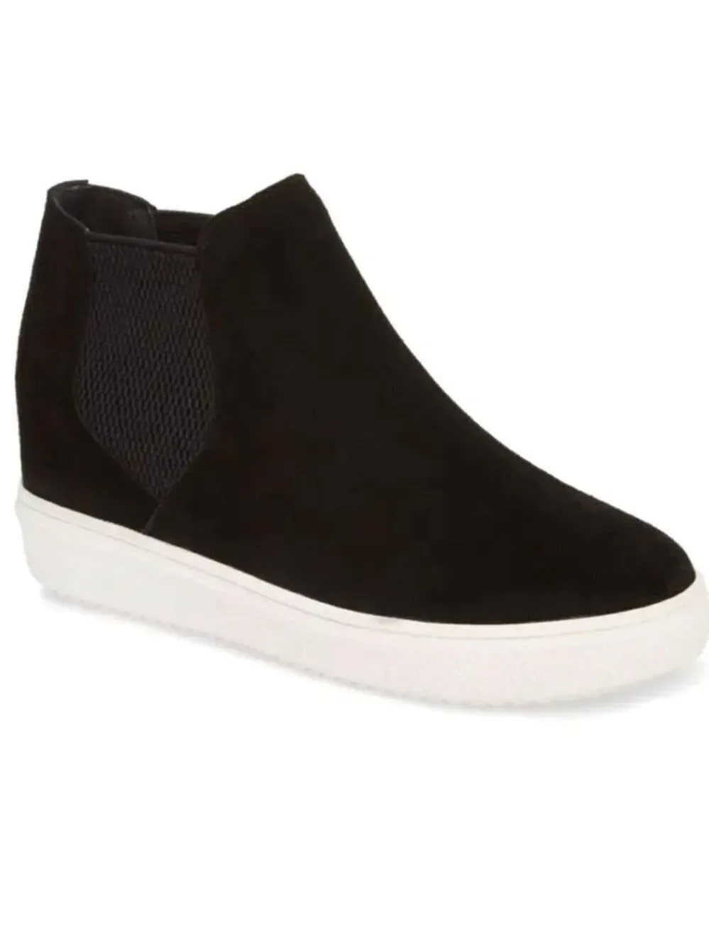 Steve Madden Ladies Wedge Sneakers Suede Leather Upper Size 7 Sultan Sul0291